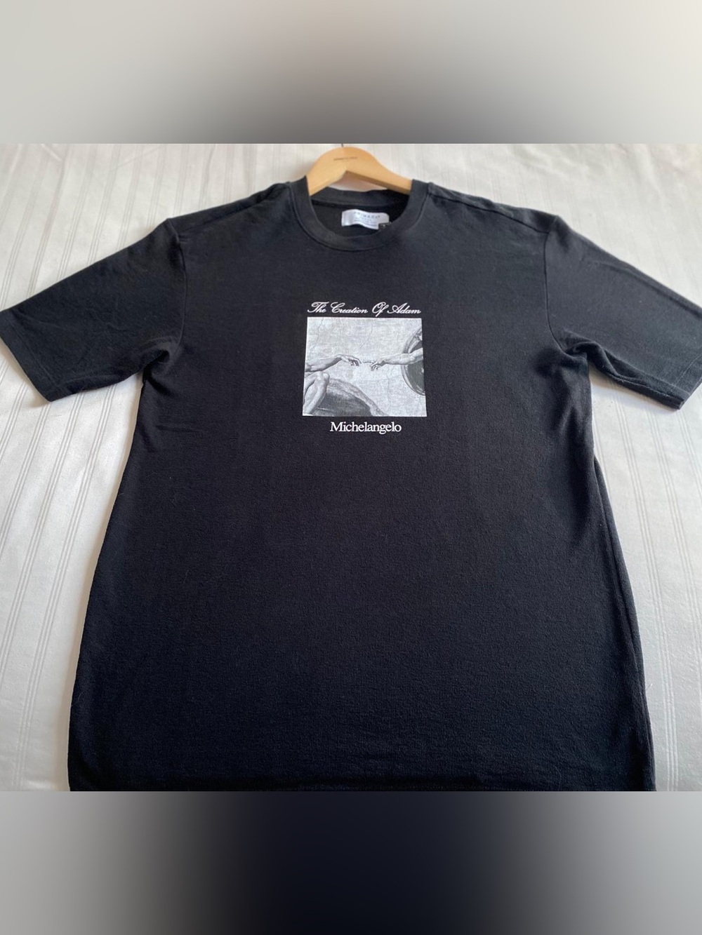 Primark Black Graphic Crew Neck Tee